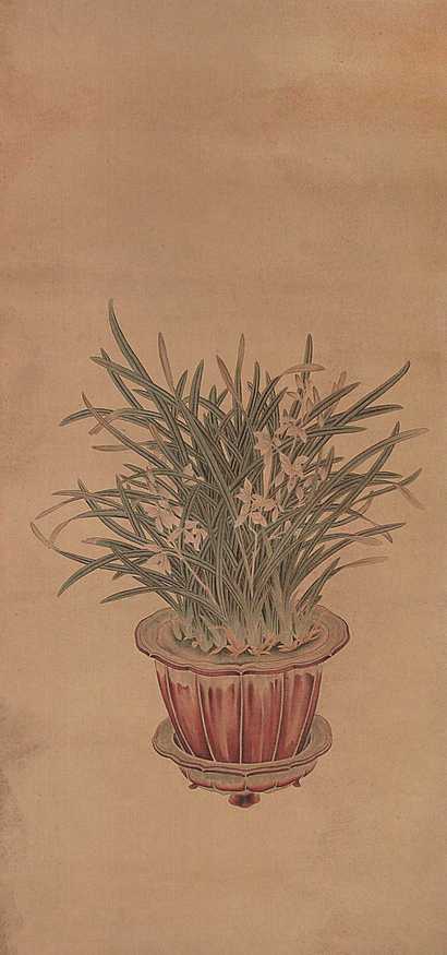 佚名 花卉 镜心